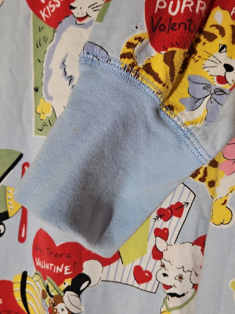 Nick & Nora Light Blue Cartoon Heart Henley Nightshirt - Picture 4 of 5